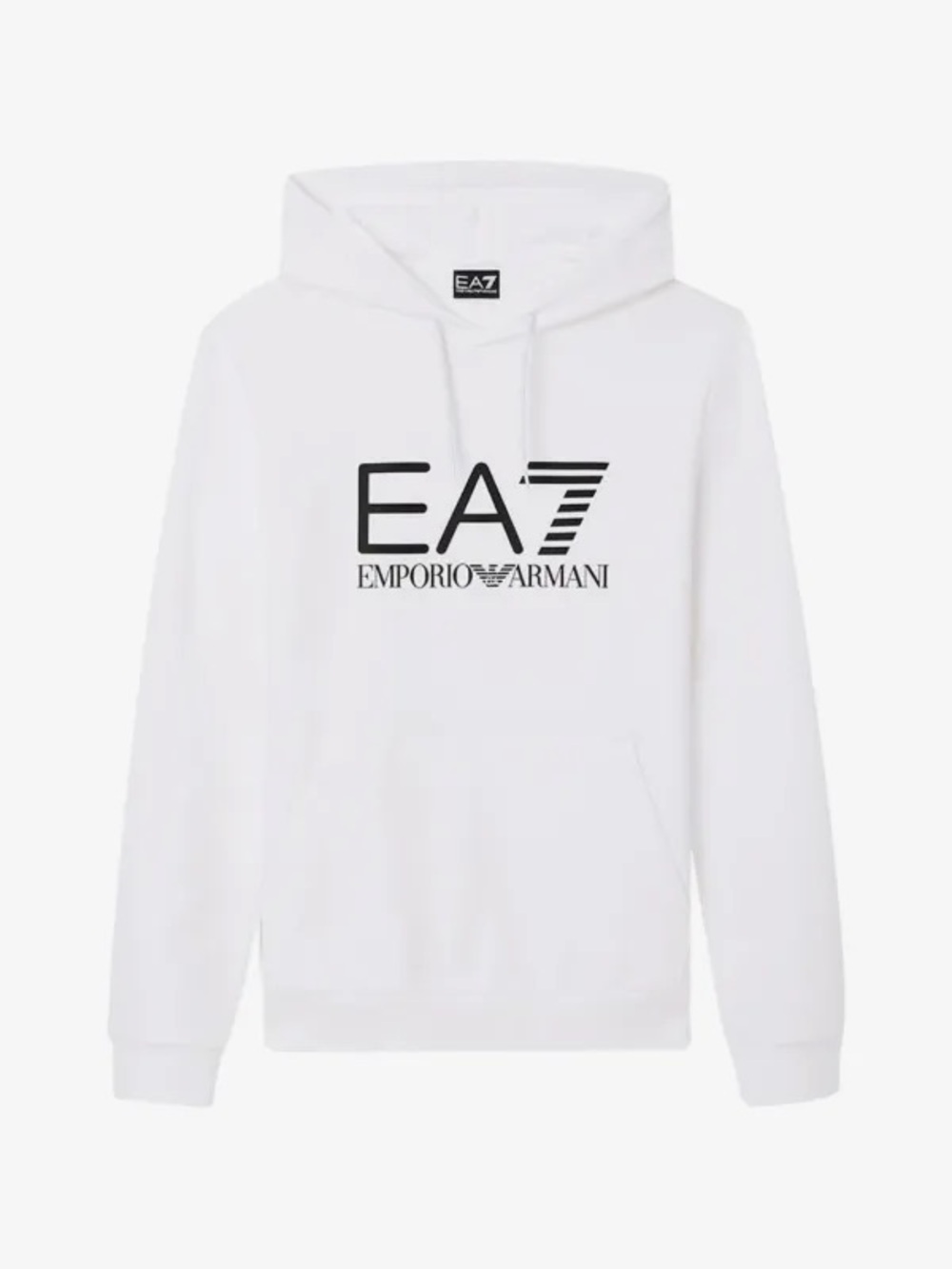 Emporio Armani White Crewneck Logo Hoodie 3xl
